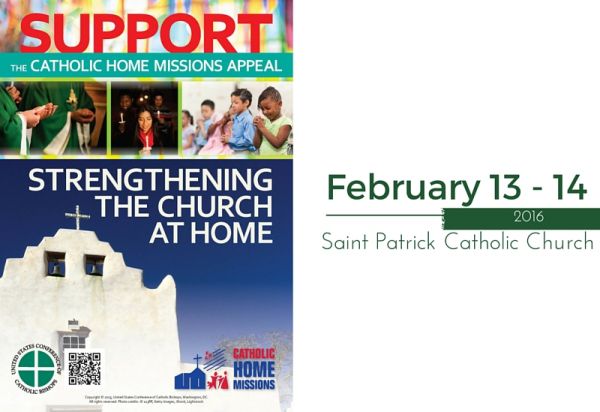 Catholic Home Missions Appeal Saint Patrick Catholic Church   Catholic Home Mission 2016 300x206@2x 